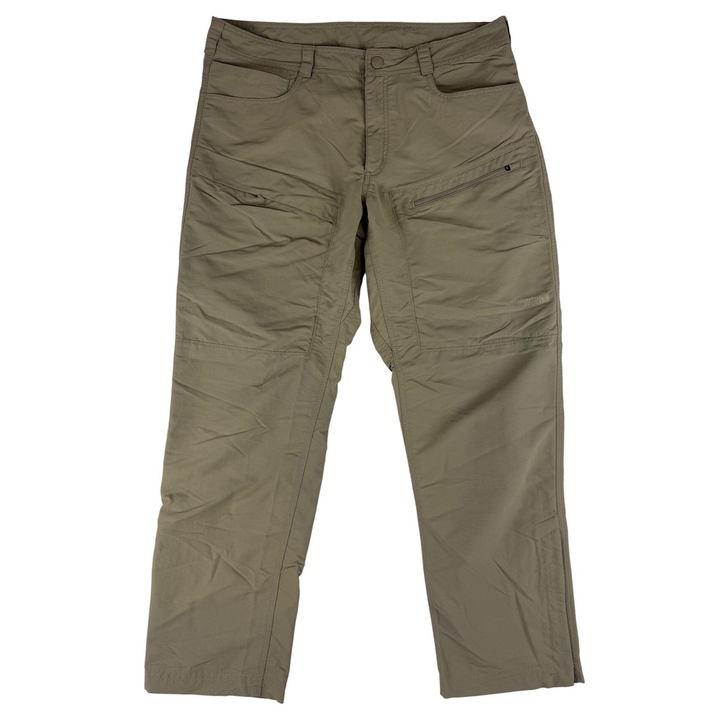 The North Face Hiking Pants Mens 38 Tan Nylon Zipper Leg Outdoor Trekking